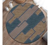 Odot Tappeto Sedia Ufficio Gaming, Rotondo Tappeto Salvapavimento Antiscivolo Protettore del Pavimento Tappetino per Sedia da Ufficio con Ruote per Piastrelle, Parquet (Puzzle geometrico,100cm)