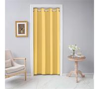 Odot Tende Oscuranti Interni 1 Pezzo, Tinta Unita Tende per Porta con Occhielli, Tende Termica Isolante, Tenda Divisore per Soggiorno Camera da Letto (120x200cm,Giallo)