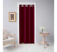 Odot Tende Oscuranti Interni 1 Pezzo, Tinta Unita Tende per Porta con Occhielli, Tende Termica Isolante, Tenda Divisore per Soggiorno Camera da Letto (80x180cm,Rosso Bordeaux)