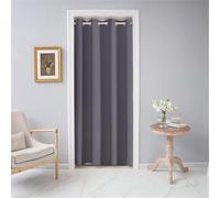 Odot Tende Oscuranti Interni 1 Pezzo, Tinta Unita Tende per Porta con Occhielli, Tende Termica Isolante, Tenda Divisore per Soggiorno Camera da Letto (120x180cm,Grigio Scuro)