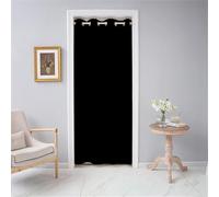Odot Tende Oscuranti Interni 1 Pezzo, Tinta Unita Tende per Porta con Occhielli, Tende Termica Isolante, Tenda Divisore per Soggiorno Camera da Letto (80x150cm,Nero)