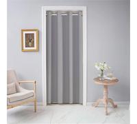 Odot Tende Oscuranti Interni 1 Pezzo, Tinta Unita Tende per Porta con Occhielli, Tende Termica Isolante, Tenda Divisore per Soggiorno Camera da Letto (80x150cm,Grigio)