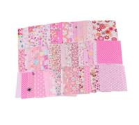 Odot Tessuto Patchwork 10x10cm 50 Pezzi, Stoffe per Cucito Creativo, Tessuti Scampoli di Stoffa in Offerta per Tappezzeria per Fai da Te, Scrapbooking e Artigianato (rosa)