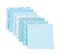 Odot Tessuto Patchwork 7 Pezzi, Stoffe per Cucito Creativo, Tessuti Scampoli di Stoffa in Offerta per Tappezzeria per Fai da Te, Scrapbooking e Artigianato (Blu,50x50cm)