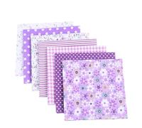 Odot Tessuto Patchwork 7 Pezzi, Stoffe per Cucito Creativo, Tessuti Scampoli di Stoffa in Offerta per Tappezzeria per Fai da Te, Scrapbooking e Artigianato (Viola,50x50cm)