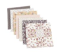 Odot Tessuto Patchwork 7 Pezzi, Stoffe per Cucito Creativo, Tessuti Scampoli di Stoffa in Offerta per Tappezzeria per Fai da Te, Scrapbooking e Artigianato (Marrone,25x25cm)