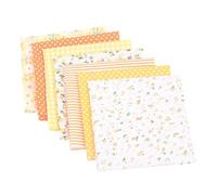 Odot Tessuto Patchwork 7 Pezzi, Stoffe per Cucito Creativo, Tessuti Scampoli di Stoffa in Offerta per Tappezzeria per Fai da Te, Scrapbooking e Artigianato (Giallo,50x50cm)