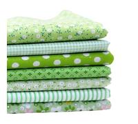 Odot Tessuto Patchwork, Stoffe per Cucito Creativo, 7 Pezzi Tessuti Scampoli di Stoffa in Offerta per Tappezzeria per Fai da Te, Scrapbooking e Artigianato (Verde,25x25cm)