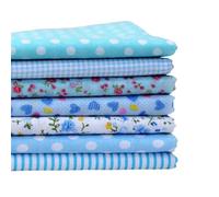 Odot Tessuto Patchwork, Stoffe per Cucito Creativo, 7 Pezzi Tessuti Scampoli di Stoffa in Offerta per Tappezzeria per Fai da Te, Scrapbooking e Artigianato (Blu,25x25cm)