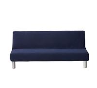 Odot Tinta Unita Copridivano, Copridivano 1-3 posti Senza Braccioli, Jacquard Copri Divano Universale Copridivani per Pieghevole per mobili per Soggiorno (S(120-155cm),Blu Navy)