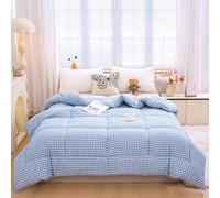 Odot Trapunta Invernale per Letto Singolo Matrimoniale Una Piazza e Mezza, Trapunta in Piumino Senza Copertura Piumino Invernale Trapuntatura Traspirante e Morbido (R2175 Cuadros pequeños,200x230cm)