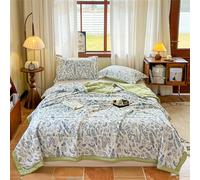 Odot Trapunta Inverno per Letto Singolo Matrimoniale Una Piazza e Mezza, 2,5 Tog Trapunta Leggera Primaverile Piumino Estivo Coperta Trapuntatura Traspirante e Morbido (Piante blu,200 * 230cm)