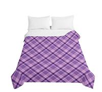 Odot Trapuntino Copriletto Estivo Invernale Classico Stampato, Piumino Singolo Copriletto Trapuntato Matrimoniale Quilting Trapunta Morbida E Leggera (180x220cm,Viola)