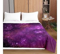 Odot Trapuntino Copriletto Matrimoniale Singolo, Via Lattea Coperta Inverno Trapunta Coperta Letto Trapuntato Goffrato Copri Letto per Camera da Letto (180x220cm,Cielo Stellato)