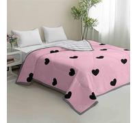 Odot Trapuntino Copriletto Singolo Matrimoniale Leggero Primaverile ed Estivo in Microfibra con Stampa Moderno Classico Copriletto Trapuntato Trapunta Leggera Una Piazza e Mezza (Rosa,150x200cm)