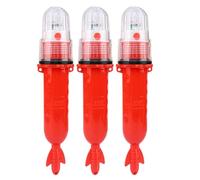 Odoukey 3 Pezzi di Razzi marini elettronici Approvati dalla Guardia, luci di Sicurezza stroboscopiche di Emergenza Impermeabili per reti da Pesca per Barche (Rosso)
