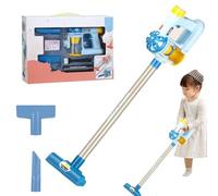 Odoukey Aspirapolvere per Bambini 24x5 Giocattolo Elettrico Realistico Staccabile con aspirazione funzionante Sviluppo di abilità interattive per Bambini 3+ Blu