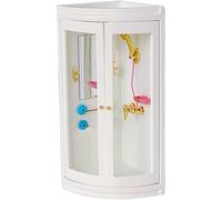 Odoukey Bagno per casa delle Bambole in Scala 1/12, Angolo per Doccia Bianco da 6, 6x3, 9 Pollici, Accessori per casa delle Bambole in plastica