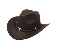 Odoukey Cappello da cowboy in stile western per bambini e bambine - Decorazioni per cappelli da cowgirl per la festa di compleanno di Natale di Halloween