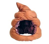 Odoukey Cappuccio di cacca divertente costume da cotone caldo morbido carnivale decorativo cappelli pazzi per bambini uomini uomini oggetti di scena cosplay festa