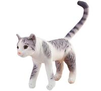Odoukey Realistico gatto soriano animali di peluche 13, 7 pollici peluche gattino giocattolo realistico bambola gatto americano a pelo corto, grigio