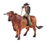 Odoukey Statuette di plastica del Giocattolo del Cavallo da Equitazione della Figura di Azione del Cowboy per Gli Oggetti di Scena del Gioco da Tavolo di Sandplay mentale