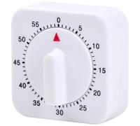 Odoukey Timer da Cucina per Cucinare, Timer Manuale da 60 Minuti con Tempo di squillo di 3 Secondi, Meccanico Meccanico in plastica Bianca da 2, 4x2, 4x1 Pollici per Cucinare, cuocere, stufare