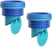 Odour-Proof - Kit di tenuta con valvola di controllo per tubi in PVC, da 100 a 110 mm (blu)