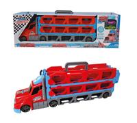 Silver Wheel ODS, Set Giocattolo Transporter Grand Prix con 2 Auto Incluse, Camion con Scivolo Trasformabile in Piste, Lunghezza 50 cm, Età +3 Anni
