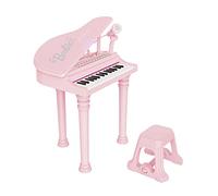 ODS 45005 Barbie, pianoforte a coda con sgabello e tanti accessori, Rosa