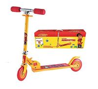 ODS Alvin Monopattino Altezza Regolabile 80 cm con Ruota Posteriore con Freno, 100% Acciaio, Portata Massima 50 kg, Colore Blu Rosso Giallo, M, 48901