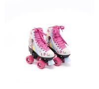 ODS - Barbie, Pattini a Rotelle Bambina, 4 Ruote con Freno Posteriore, Stivaletto Alto con Lacci, in Pelle Sintetica, Taglia 30, Età Consigliata +4 Anni