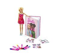 ODS - Barbie, Trendy Style 2 in 1, Set con Diario e Bambola Barbie Trendy Inclusa, Diario a Spirale con Disegni da Colorare, Pennarelli e Stickers, Età Consigliata +3 Anni