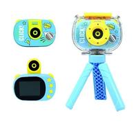 Radiocom - Click! 3 - Fotocamera per bambini con cover impermeabile 10m - 1 fotocamera invertibile - Foto e Video 1080p - Zoom 10x - Giochi - Musica - Display 2" LCD - microSD 4GB - Accessori inclusi