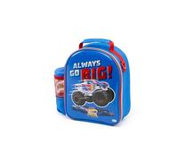 ODS - Hot Wheels, Zainetto Borsa 2 in 1, Inclusa Borraccia per Bambini, Ideale per la Scuola e Asilo, 28x23x9 cm, Età Consigliata +3 Anni