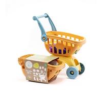 ODS - Maisonelle Bio, Carrellino della Spesa Giocattolo per Bambini, con Frutta, Verdure e Scatoline, Sostenibile in Bioplastica, 31,5x19x16 cm, Età Consigliata +2 Anni