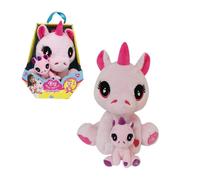 ODS - Famiglia Baby Unicorn, Misure Prodotto: Mamma Unicorno 30 cm, Cucciolo Unicorno 10 cm, Confezione Culla, Giocattolo per Bambini, Età Consigliata +3
