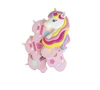 ODS- Trousse Unicorno richiudibile, su Tre Livelli con ombretti, phard, Rossetti, Lip Gloss e applicatori Inclusi, Colore Rosa, 43703