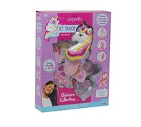 ODS- Trousse Unicorno richiudibile, su Tre Livelli con ombretti, phard, Rossetti, Lip Gloss e applicatori Inclusi, Colore Rosa, 43703