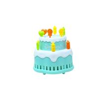 ODS | Soffiabolle Torta Spara Bolle Gialla con Luci, Soluzione 70 ml e Accessori, Gioco per Bambini e Feste