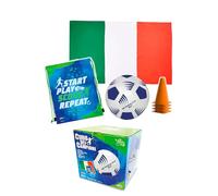 ODS - Sunday, Cubo dei Campioni, Pallone Calcio METROPOLITAN, Inclusi 4 Coni, Sacca per Trasporto 40x32 cm, Bandiera dell'Italia, Idea Regalo per Appassionati di Calcio, Età Consigliata +3 Anni