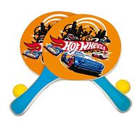 ODS Sunday Hot Wheels Set Racchettoni MDF con Pallina PVC, 38x23,2x0,6 cm, Racchette Spiaggia per Giochi Mare e Bambini, 42045
