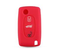 ODSMBK Custodia Portachiavi in Silicone per Auto per Peugeot 107 207 307 407 308 607 per Citroen C1 C2 C3 C4 C5 C6 C8 Portachiavi Protettore Borsa-Red