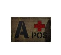 ODSP - Toppe luminose a forma di gruppo sanguigno positivo, si illuminano al buio, a infrarossi, riflettenti, con taglio laser, gruppo sanguigno A+ POS, tattiche militari per morale, fissaggio con