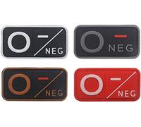 ODSS Compatibile con patch di fissaggio in gomma PVC 3D tipo O negativo Patch Kit O Neg Tactical Patch, 4 pezzi