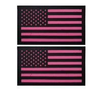 ODSS Toppe decorative riflettenti con bandiera americana, 8,9 x 4,5 cm, si illuminano al buio, retro con gancio di fissaggio, distintivi tattici militari per morale, confezione da 2