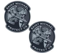 ODSS Toppe in gomma PVC 3D con chiusura a gancio e anello di supporto tattico militare per il morale dell'Arcangelo San Michele e Santo