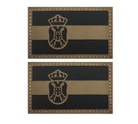 ODSS Toppe riflettenti a infrarossi con bandiera della Serbia, bandiere serbe tattiche militari morale distintivi applicazioni derotive, chiusure con gancio posteriore con anello, 8 x 4 cm, confezione