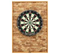 ODUCTS Darts - Protezione da parete in sughero, con bersaglio Winmau e 9 freccette fatte a mano
