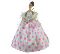odulu Abito per bambola da 29,2 cm per bambola americana da 11,5 pollici-Abito da sera,abito da principessa,scialle in peluche,outfit per bambola BJD 1/6,regalo-1 pezzo-#F